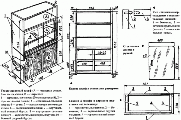 чертежи шкафа