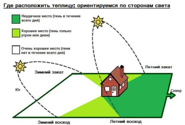 Ориентация теплицы