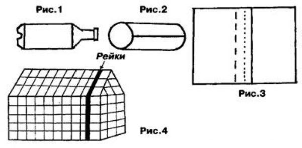Чертёж парника из пластин