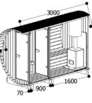 Проект бани-бочки в разрезе