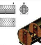 Проект бани-бочки трёхмерный