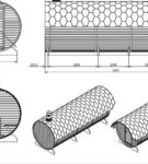 Проект бани-бочки небольших размеров