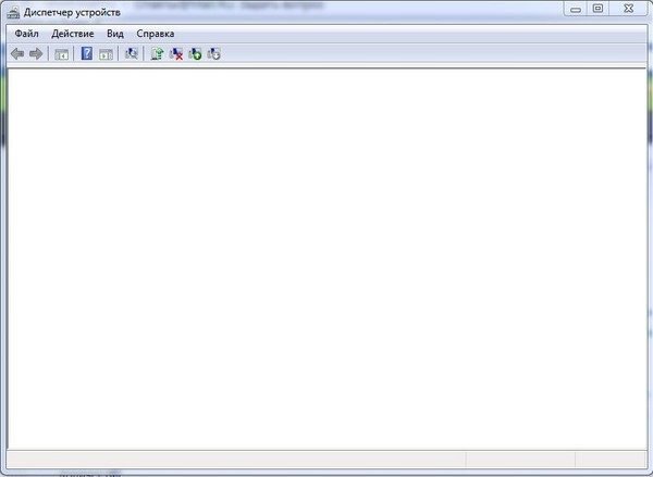 Пустой диспетчер устройств