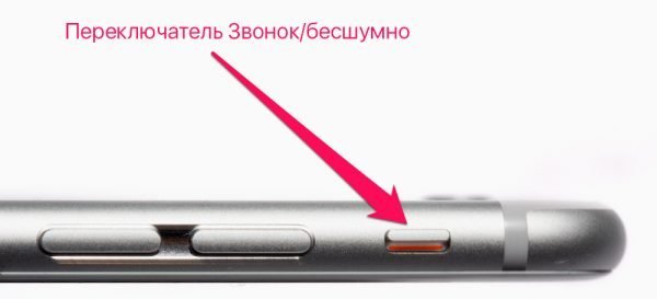 Беззвучный режим на iPhone