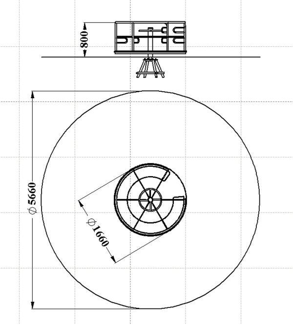 Чертёж карусели «Вращающаяся платформа»