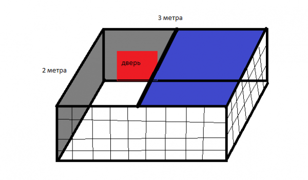 Чертёж вольера для маленькой собаки