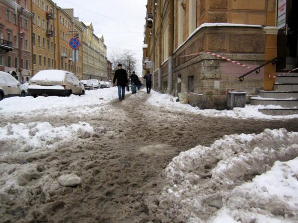 городская слякоть зимой