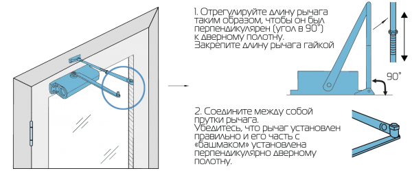 Регулировка длины рычага