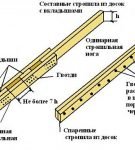 Увеличение длины стропил методом «в три доски»