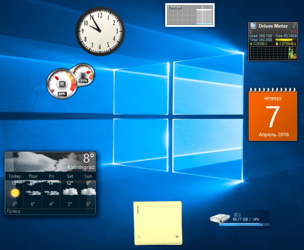 Виджеты на рабочем столе
