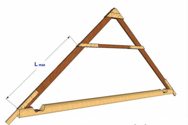 Самый большой пролёт стропила