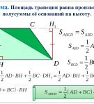 Формулы для вычисления площади трапеции