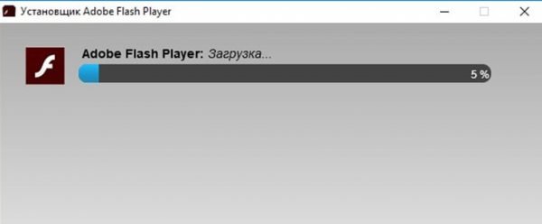 Загрузка Adobe Flash Player перед установкой