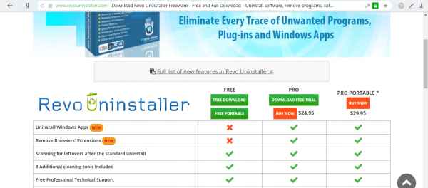 Официальный сайт Revo Uninstaller
