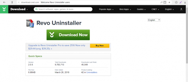 Загрузка инсталлятора Revo Uninstaller