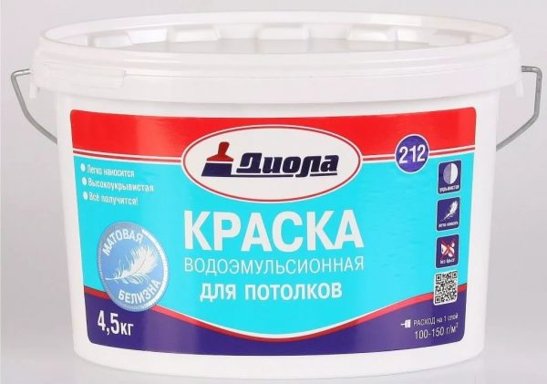 Водоэмульсионная краска для потолка