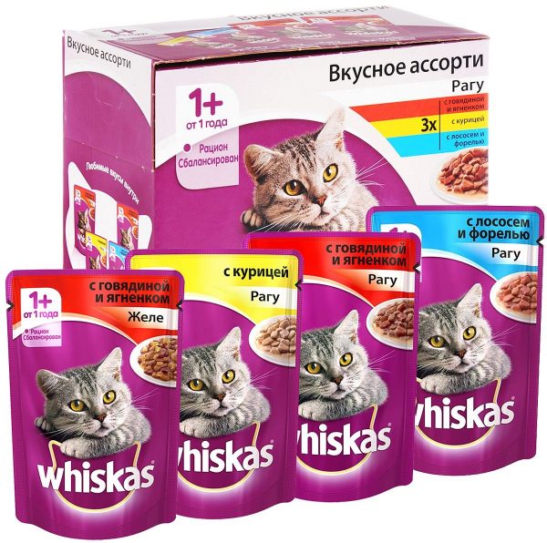 Линейка влажных кормов Whiskas