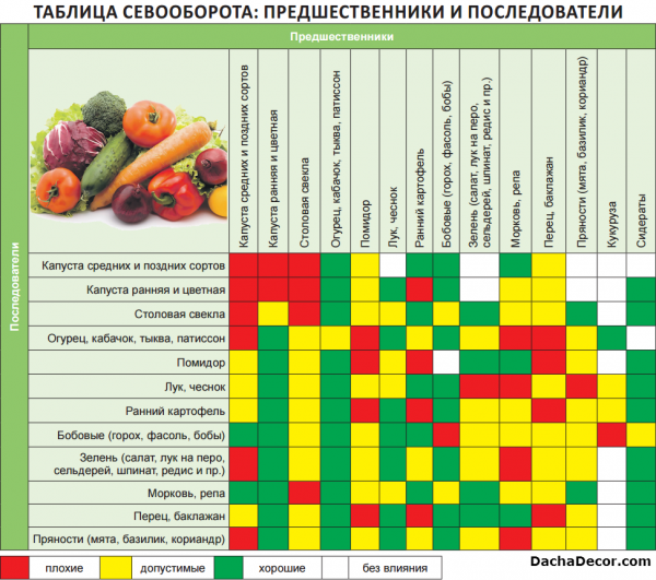 Таблица севооборота