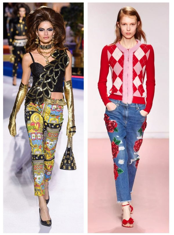 Джинсы показа мод 2019–2020 — Moschino и Blumarine